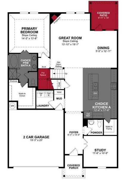 2D floor plan layout of this home in Stark Farms, Denton, TX (Image 4). 2D floor plan layout of this home in Stark Farms, Denton, TX (Image 4).