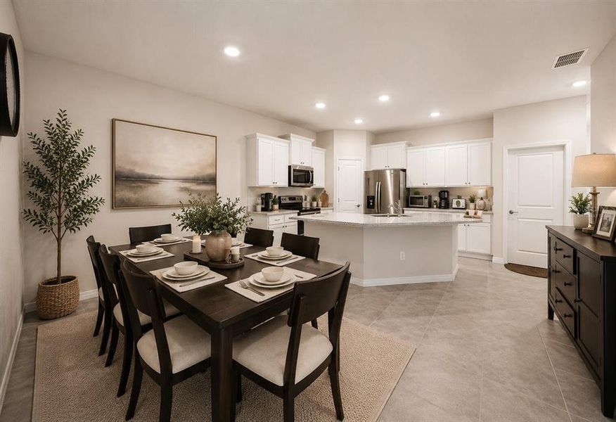 Furnished interior view inside a new home in Towns at Woodsdale Villas, Wesley Chapel (Image 6).