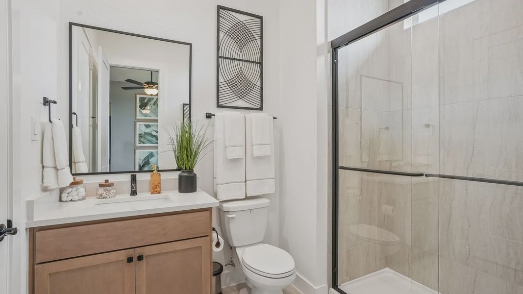 Representative furnished interior of a home built from the Sydney by Chesmar Homes in Westland Ranch, League City (Image 30).