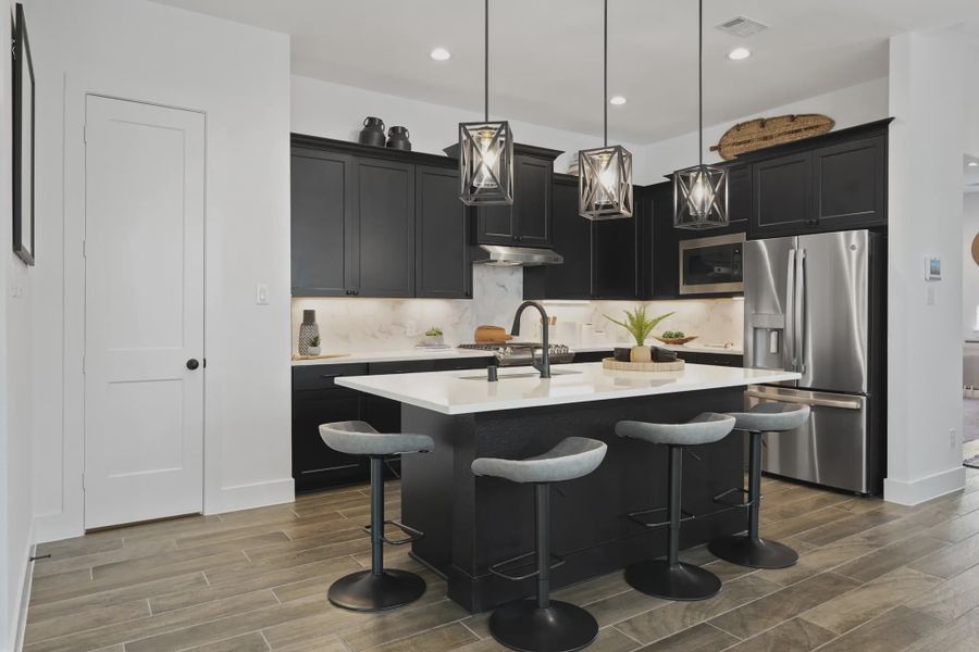 Representative furnished interior of a home built from the Oxford by Chesmar Homes in Attwater 55s, Waller (Image 7).