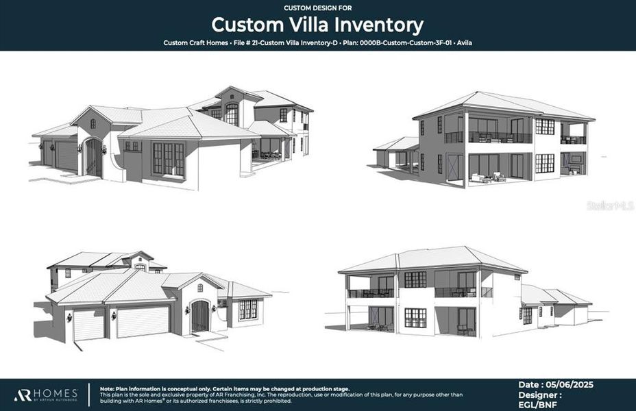 Exterior rendering of this home design in , Lutz, FL (Image 4).