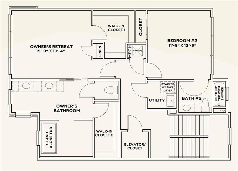2D floor plan layout of this home in , Dallas, TX (Image 5).