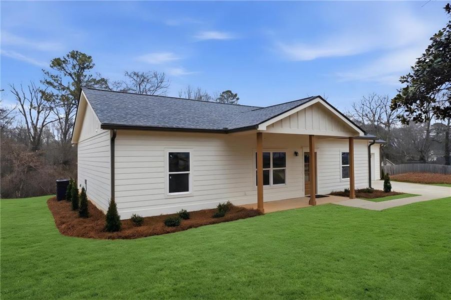 Exterior details and patio area of a home in , Tate (Image 18). Exterior details and patio area of a home in , Tate (Image 18).