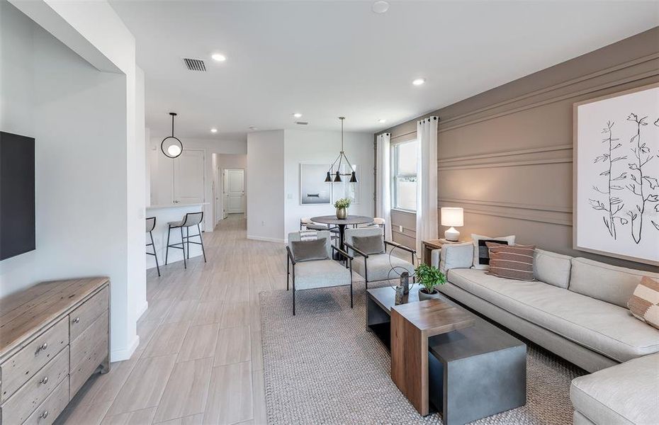 Furnished interior view inside a new home in BeachWalk by Manasota Key, Englewood (Image 10).