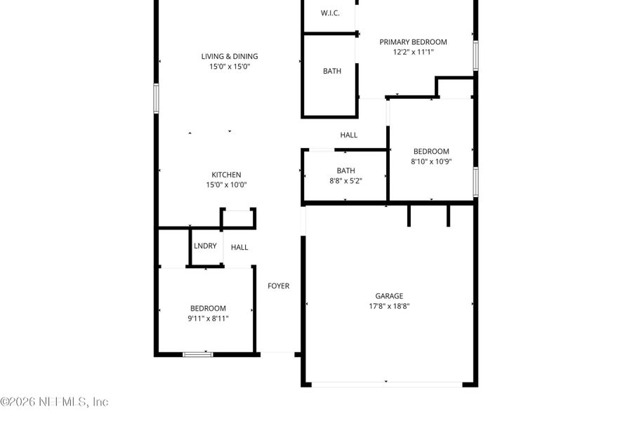 2D floor plan layout of this home in , Jacksonville, FL (Image 4).
