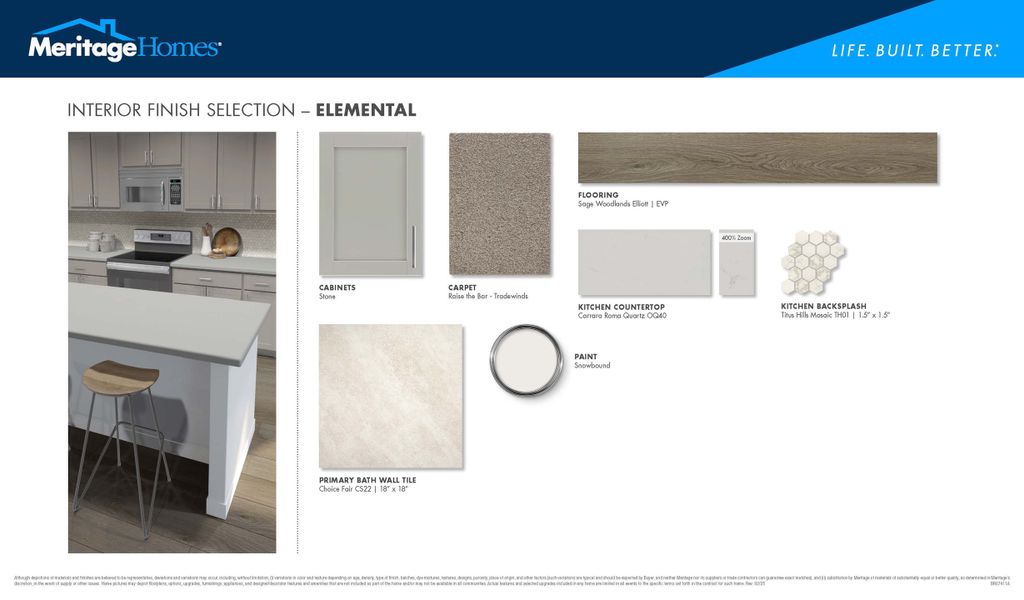 Sample of building materials used in homes in Cypress Ridge - The Coastline Series, Longs (Image 19).