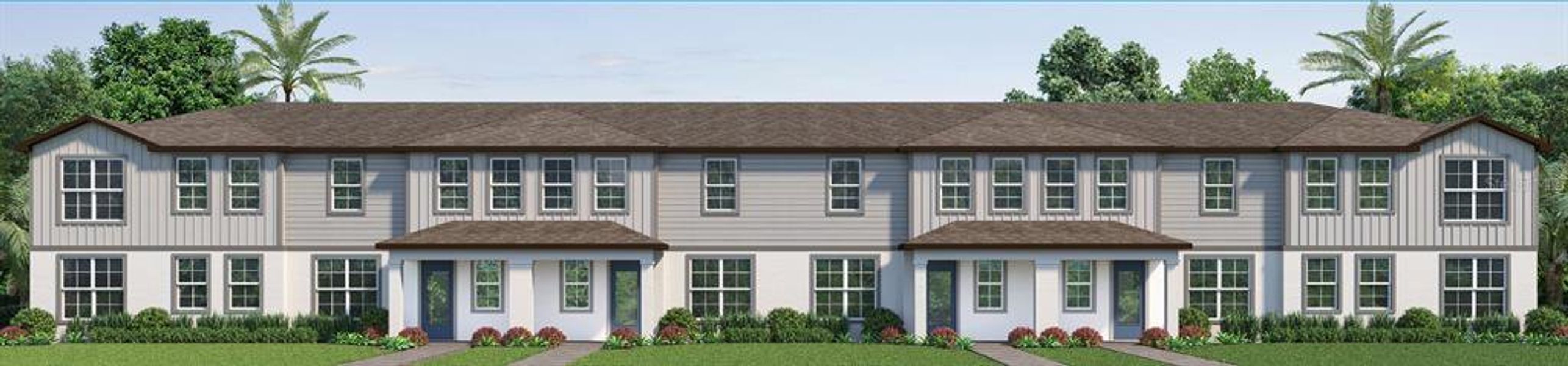Front exterior of a new home in Eden Crest, Apopka, FL, highlighting curb appeal (Image 2).