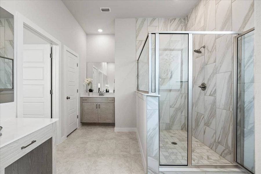 Furnished interior view inside a new home in Trace, San Marcos (Image 23).