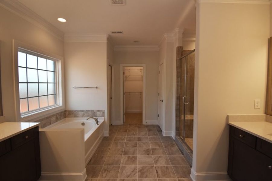 Representative furnished interior of a home built from the Cambridge by Keystone Homes NC in Weybridge, Burlington (Image 15).