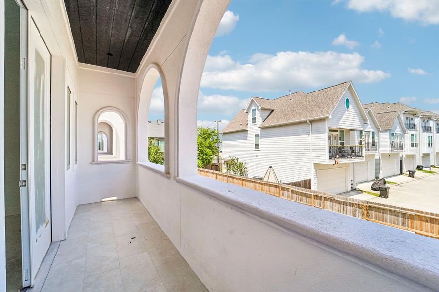 Exterior details and patio area of a home in , Houston (Image 3).