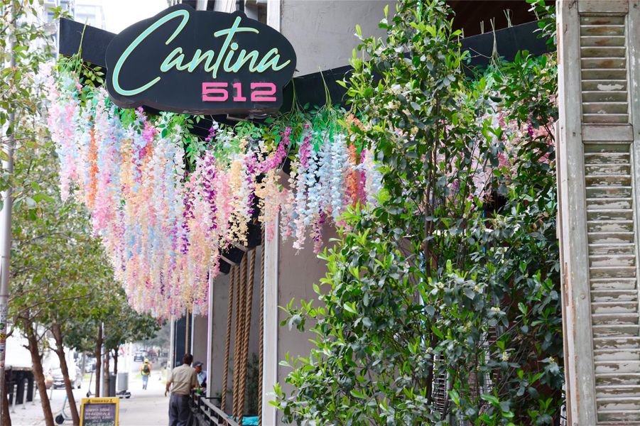 Cantina 512 is festive and welcoming with vibrant decor anddelicious Tex-Mex.