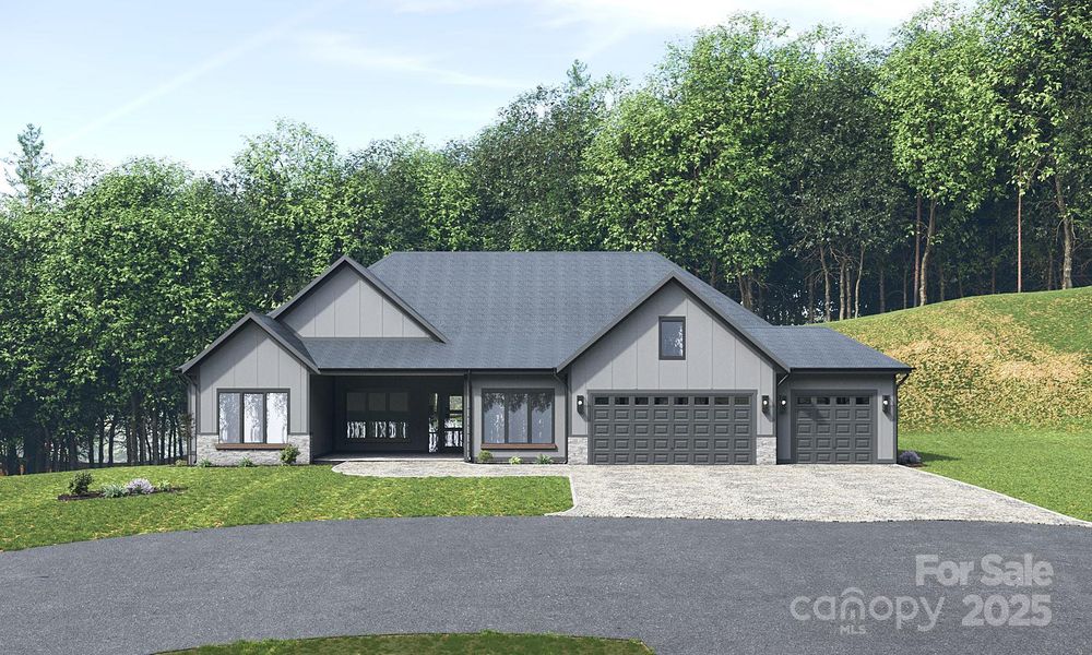 Front exterior of a new home in , Horse Shoe, NC, highlighting curb appeal (Image 1).