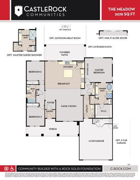 2D floor plan layout of this home in Heritage Pointe, Chino Valley, AZ (Image 3).