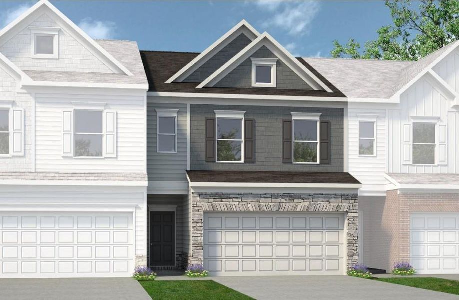 Front exterior of a new home in Sanders Park, Austell, GA, highlighting curb appeal (Image 1). Front exterior of a new home in Sanders Park, Austell, GA, highlighting curb appeal (Image 1).