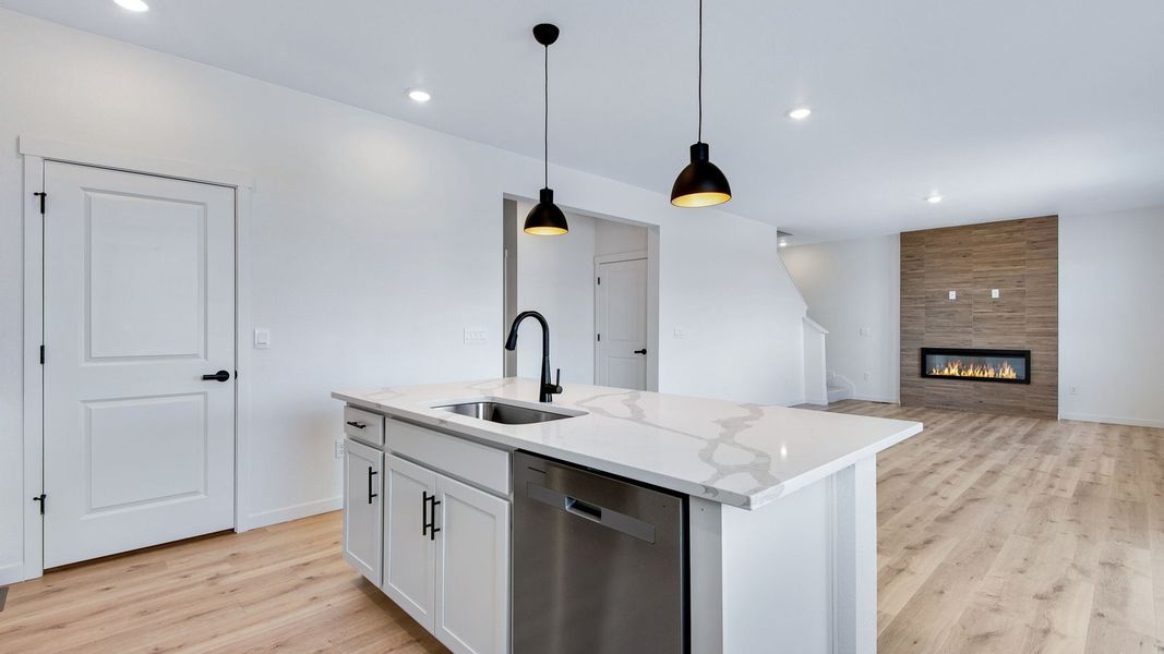 Furnished interior view inside a new home in Trails at Crowfoot, Parker (Image 6).