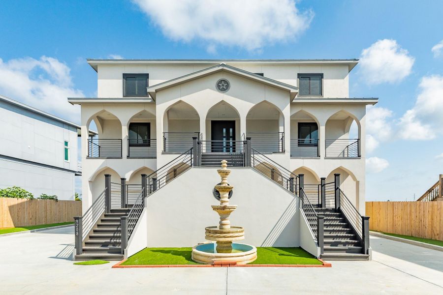 Front exterior of a new home in , Galveston, TX, highlighting curb appeal (Image 24). Front exterior of a new home in , Galveston, TX, highlighting curb appeal (Image 24).