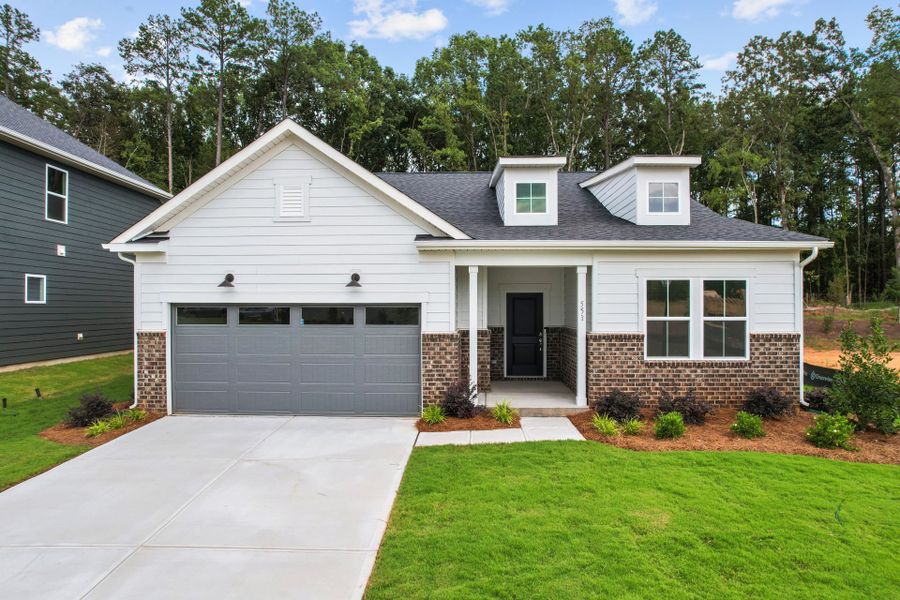 Front exterior of a new home in Michaux Gardens, Belmont, NC, highlighting curb appeal (Image 33).