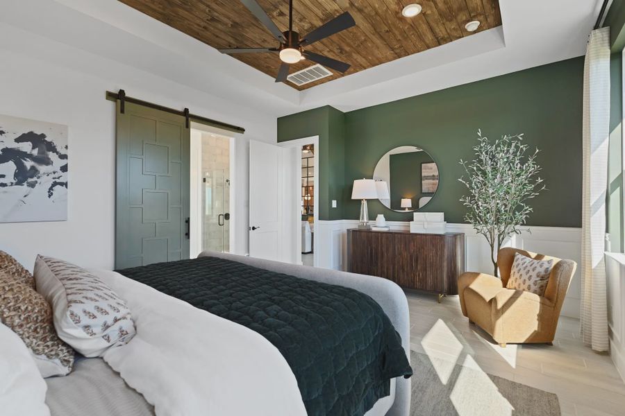 Representative furnished interior of a home built from the Sweetwater by Chesmar Homes in Meridiana 50's and 60's, Manvel (Image 27).