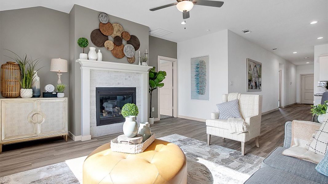 Representative furnished interior of a home built from the The Texas Cali by D.R. Horton in Abbey Glen, Lubbock (Image 21).