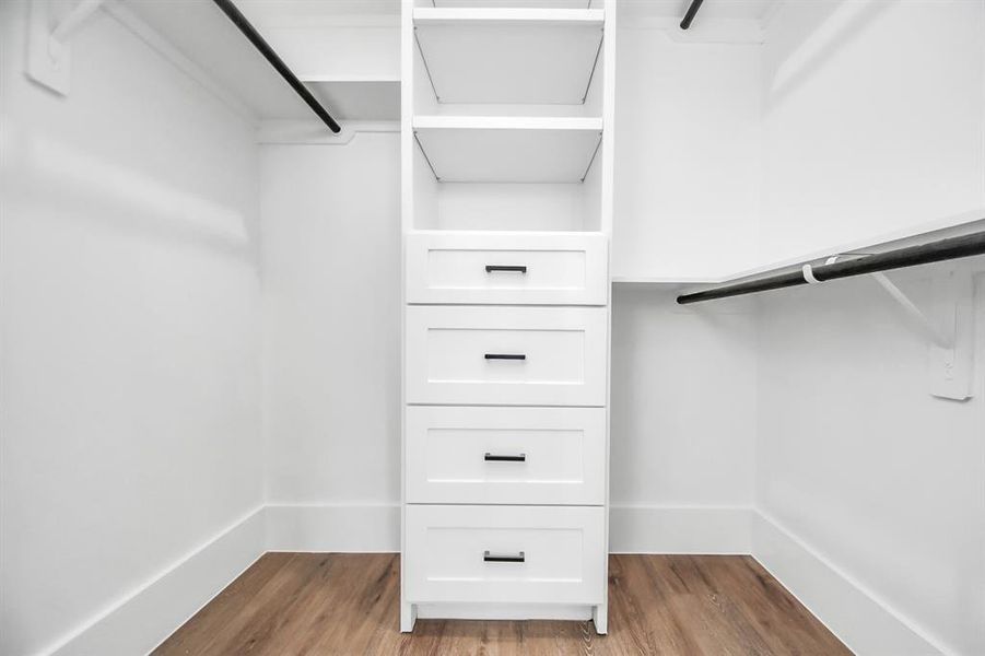 Spacious walk-in closet