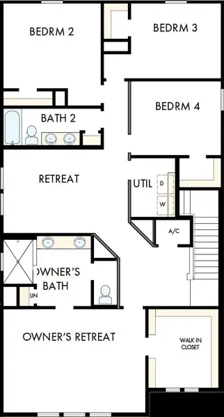 2D floor plan layout of this home in Chapel Crossings - Garden Series, Wesley Chapel, FL (Image 3). 2D floor plan layout of this home in Chapel Crossings - Garden Series, Wesley Chapel, FL (Image 3).