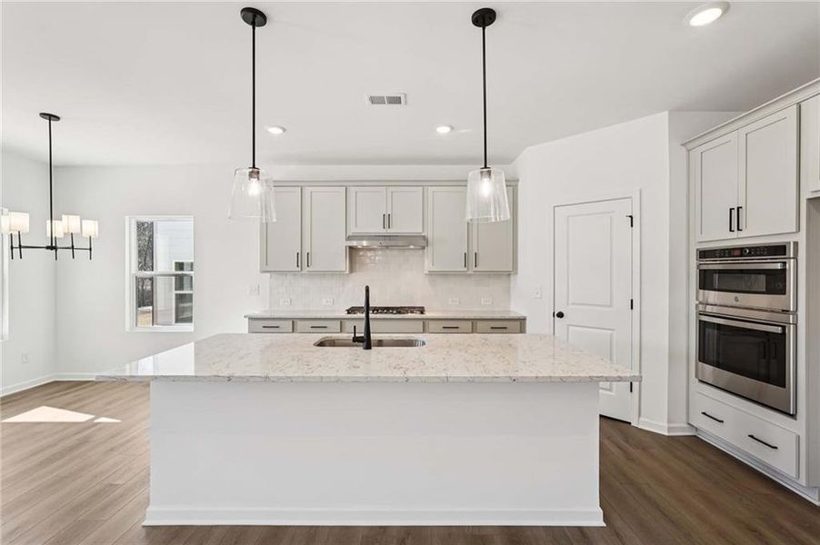 Furnished interior view inside a new home in Arbors at Richland Creek, Buford (Image 11). Furnished interior view inside a new home in Arbors at Richland Creek, Buford (Image 11).