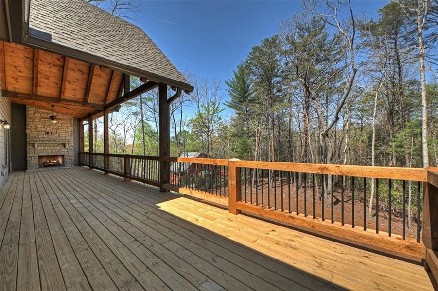 Exterior details and patio area of a home in , Ellijay (Image 3).