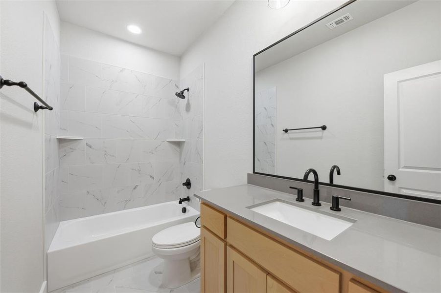 Bathroom with  shower combination and vanity