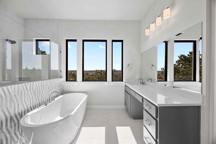 Furnished interior view inside a new home in Riverstone, Georgetown (Image 11).