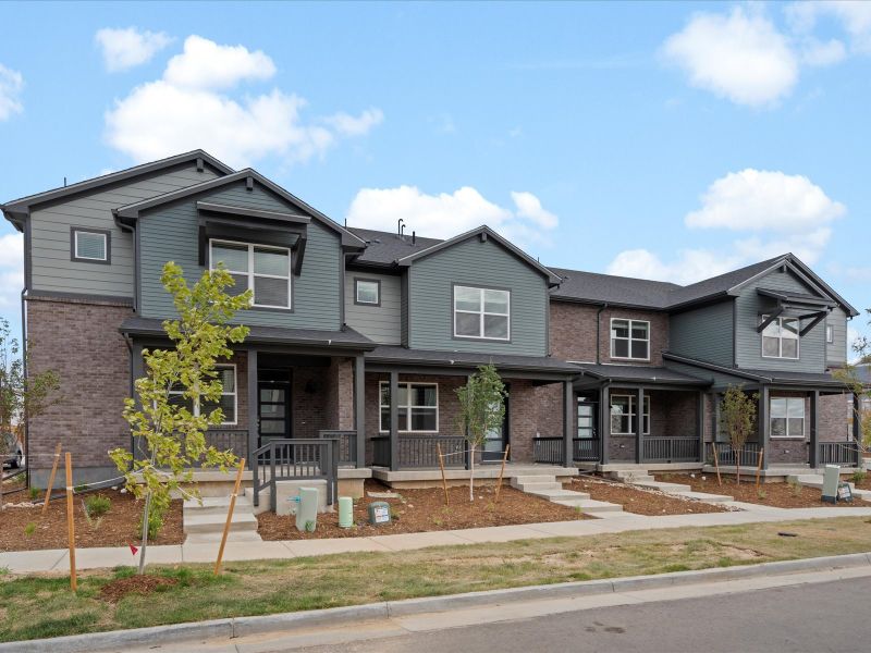 The Woodland floorplan exterior image taken at a Meritage Homes community in Aurora, CO.