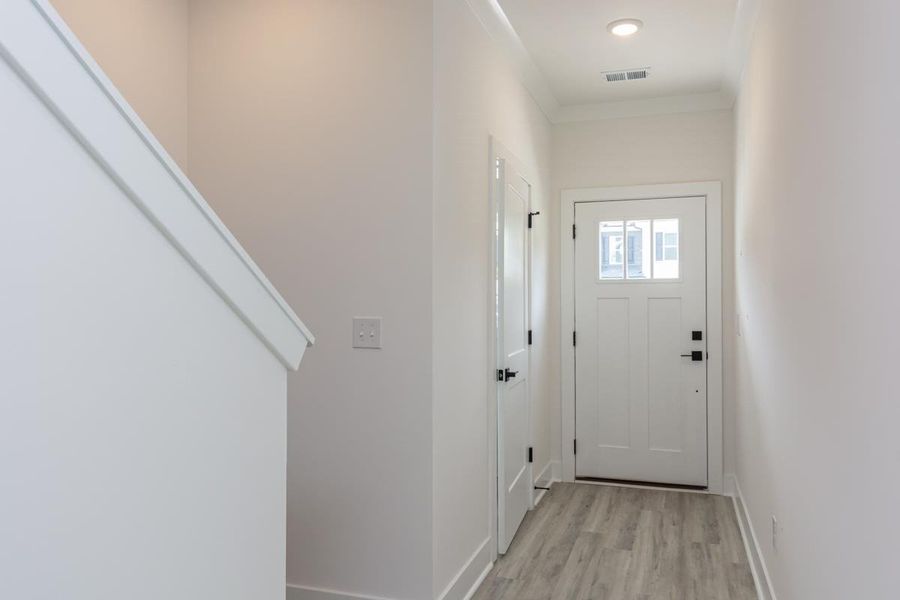 Representative unfurnished interior of a home built from the 1692 Townhome by Adams Homes in Parkstone Place Townhomes, Roebuck (Image 9).