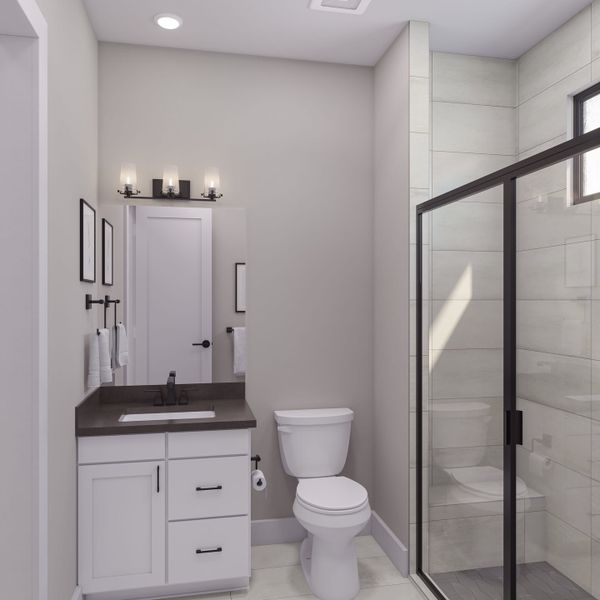 Furnished interior view inside a new home in Bridgeland, Cypress (Image 15). Furnished interior view inside a new home in Bridgeland, Cypress (Image 15).