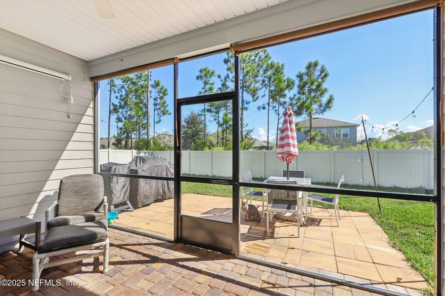 Exterior details and patio area of a home in Longleaf: Longleaf 60s, Jacksonville (Image 24).