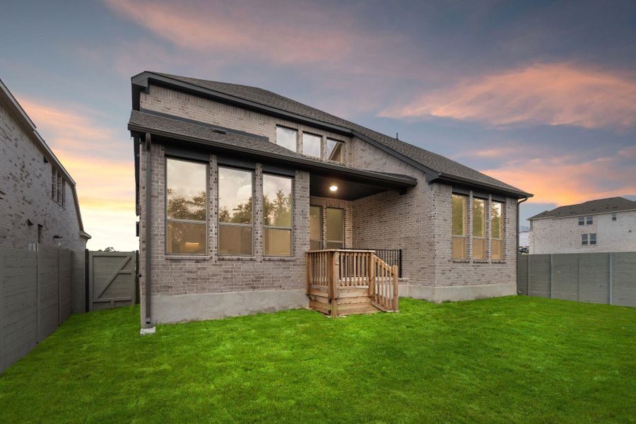 Rear of Home and Private Backyard Rear of Home and Private Backyard