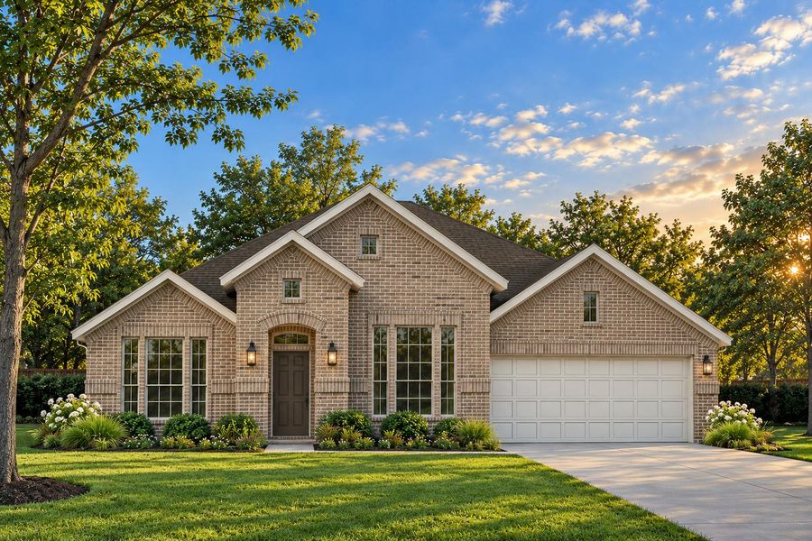 Representative exterior photo of a completed home built from the Agave Single Story by Kindred Homes in Dominion Park, Waxahachie, TX (Image 20).
