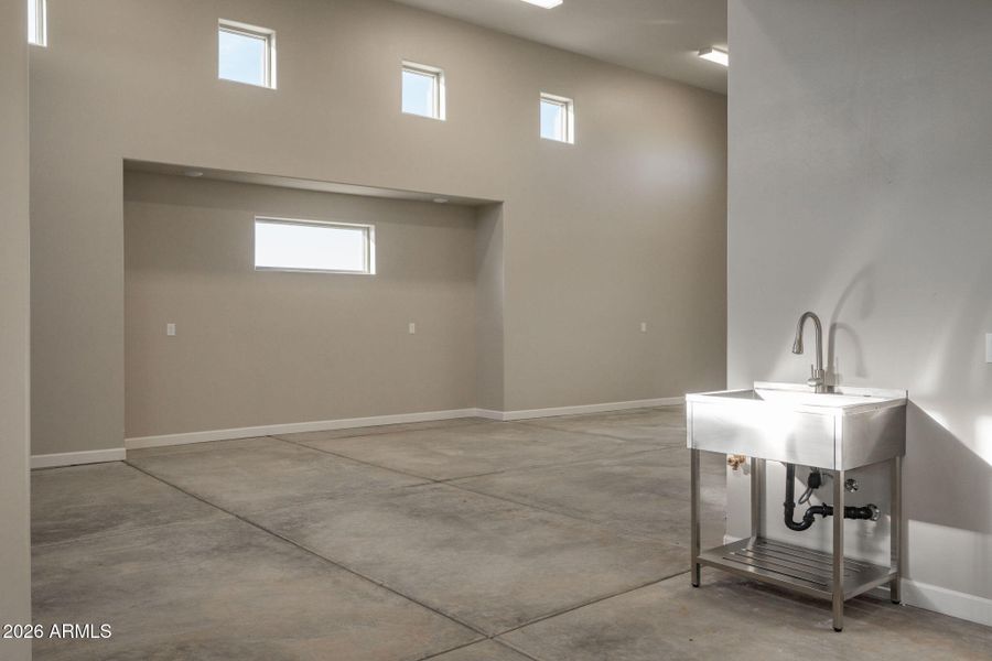 Garage with Utility Sink