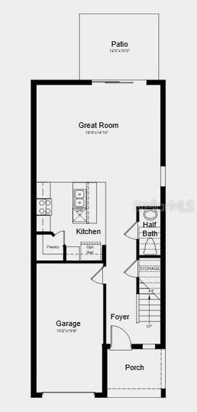 2D floor plan layout of this home in Skye Ranch Community Group Page, Sarasota, FL (Image 5).