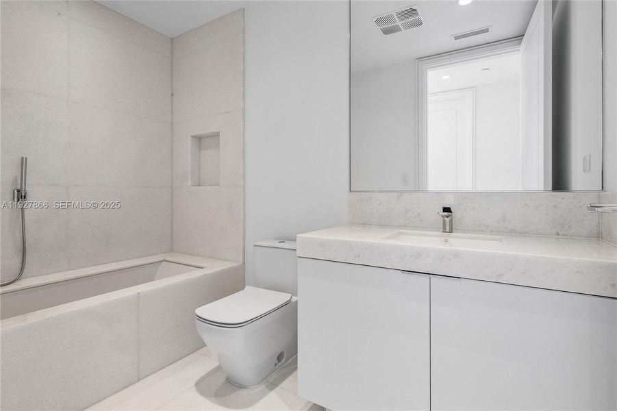 Furnished interior view inside a new home in , Sunny Isles Beach (Image 31). Furnished interior view inside a new home in , Sunny Isles Beach (Image 31).