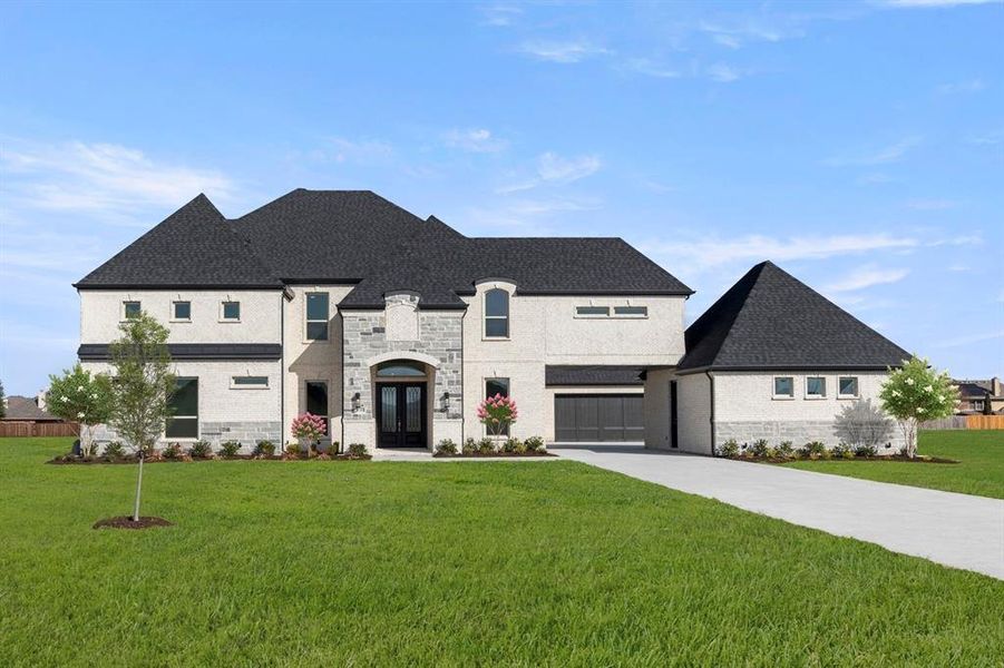 Front exterior of a new home in Parker Ranch, Parker, TX, highlighting curb appeal (Image 2).