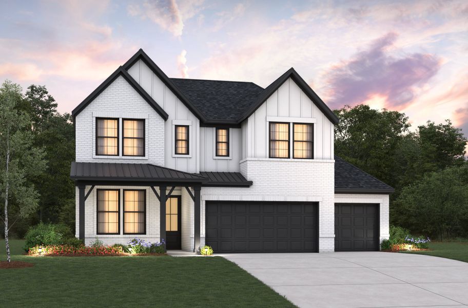 Representative exterior photo of a completed home built from the Meridian by Beazer Homes in Arabella on the Prairie: Premier Collection, Richmond, TX (Image 2). Representative exterior photo of a completed home built from the Meridian by Beazer Homes in Arabella on the Prairie: Premier Collection, Richmond, TX (Image 2).