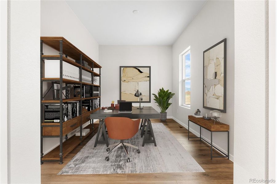 Furnished interior view inside a new home in Horizon at Solstice, Littleton (Image 12).