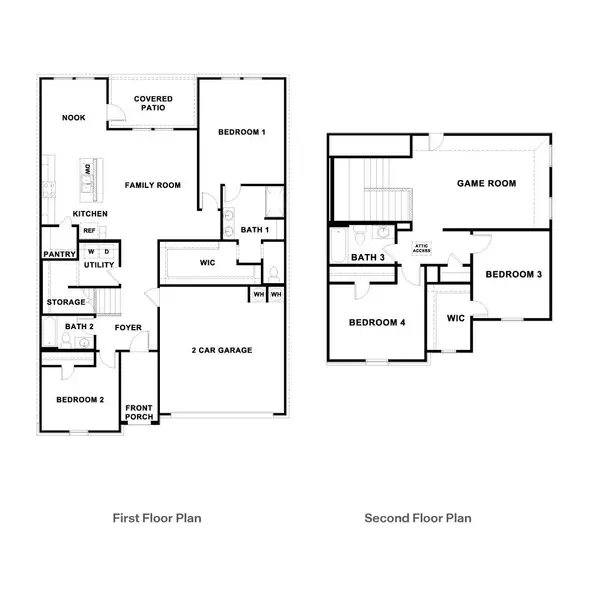 2D floor plan layout of this home in Thunder Rock, Marble Falls, TX (Image 5).