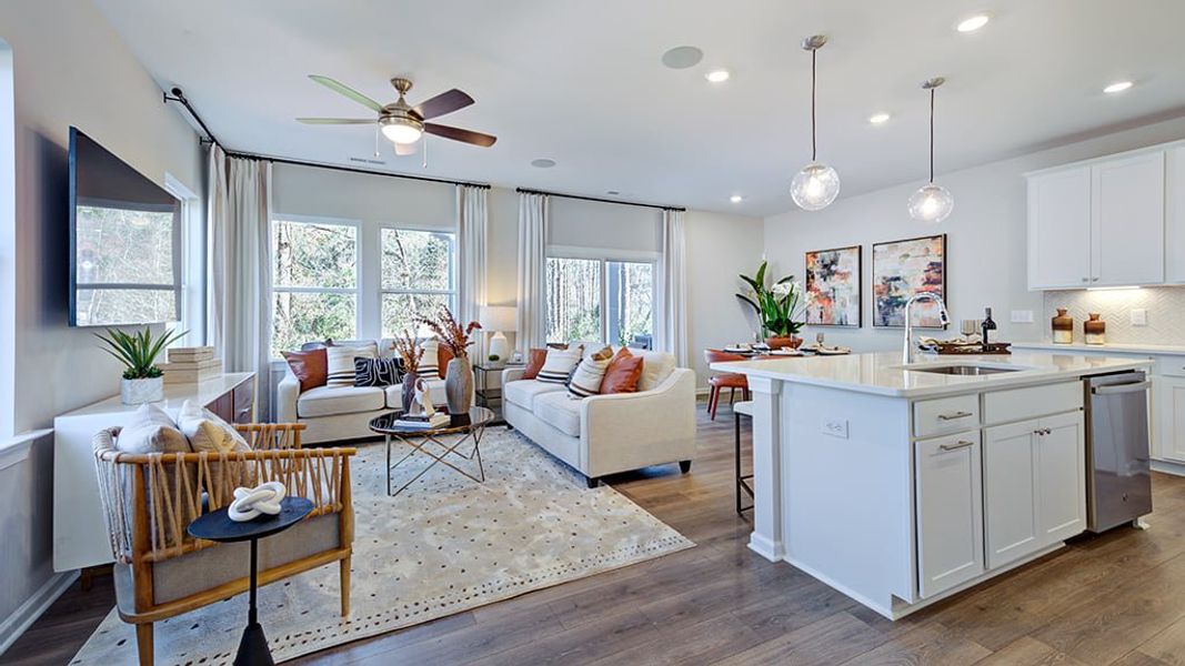 Furnished interior view inside a new home in Forestville Station, Wake Forest (Image 6). Furnished interior view inside a new home in Forestville Station, Wake Forest (Image 6).