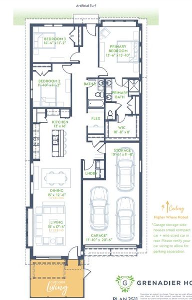 2D floor plan layout for the Hawthorn by Grenadier Homes in Willow Grove, Melissa, TX (Image 2). 2D floor plan layout for the Hawthorn by Grenadier Homes in Willow Grove, Melissa, TX (Image 2).