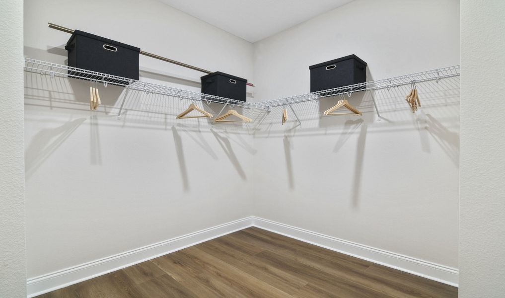 Spacious closet in primary suite