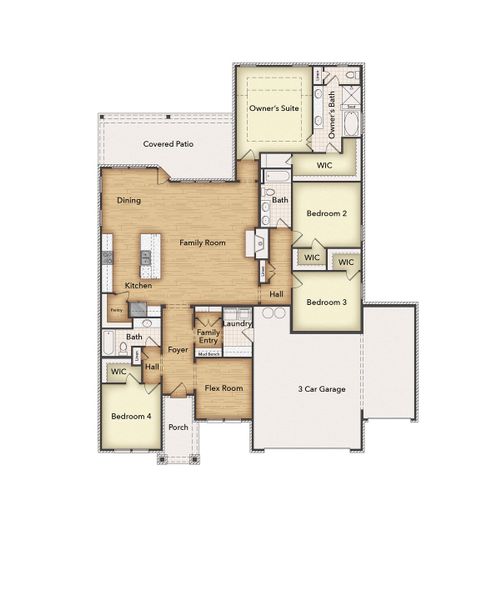 2D floor plan layout of this home in Aero Vista, Caddo Mills, TX (Image 3).