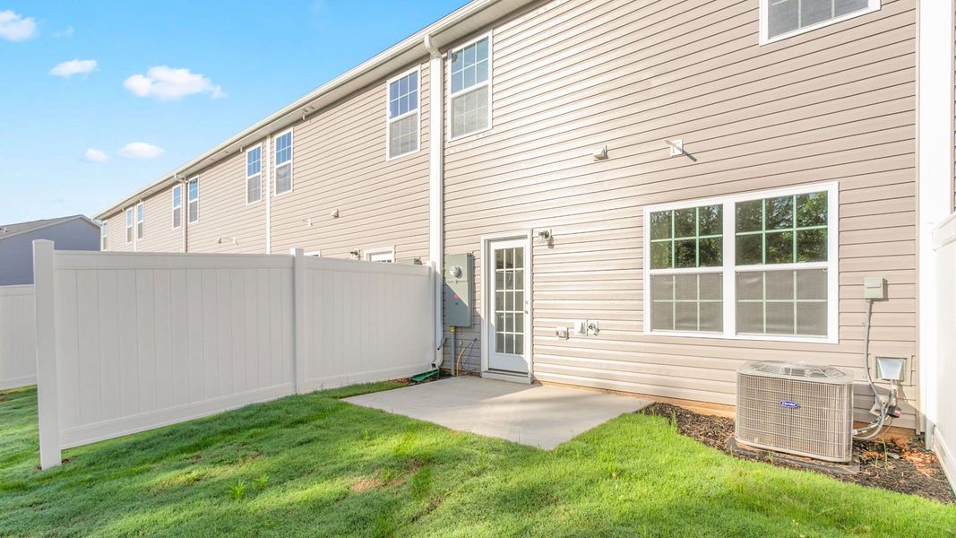 Exterior details and patio area of a home in Henley Ridge, Graham (Image 2).