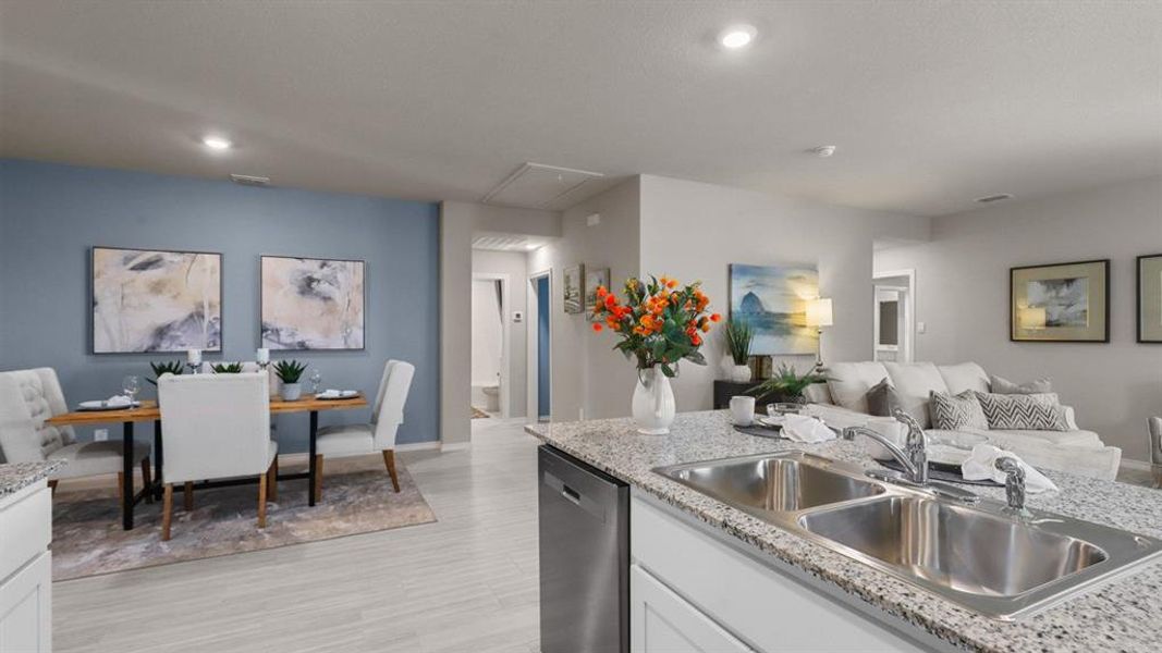 Furnished interior view inside a new home in Rosewood at Beltmill, Fort Worth (Image 18). Furnished interior view inside a new home in Rosewood at Beltmill, Fort Worth (Image 18).