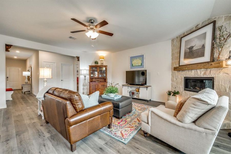 Furnished interior view inside a new home in , Aubrey (Image 18). Furnished interior view inside a new home in , Aubrey (Image 18).