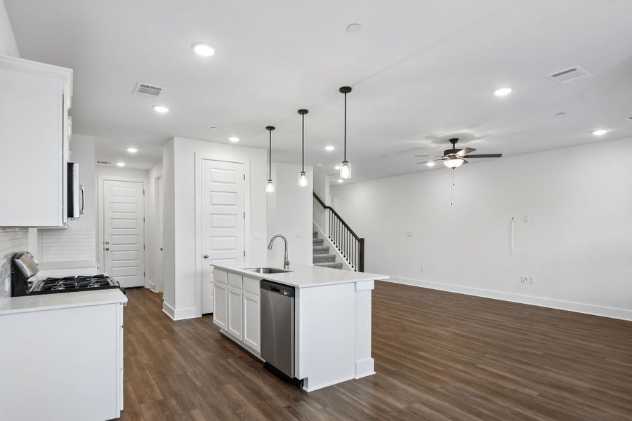 Furnished interior view inside a new home in Center 45, Round Rock (Image 8). Furnished interior view inside a new home in Center 45, Round Rock (Image 8).